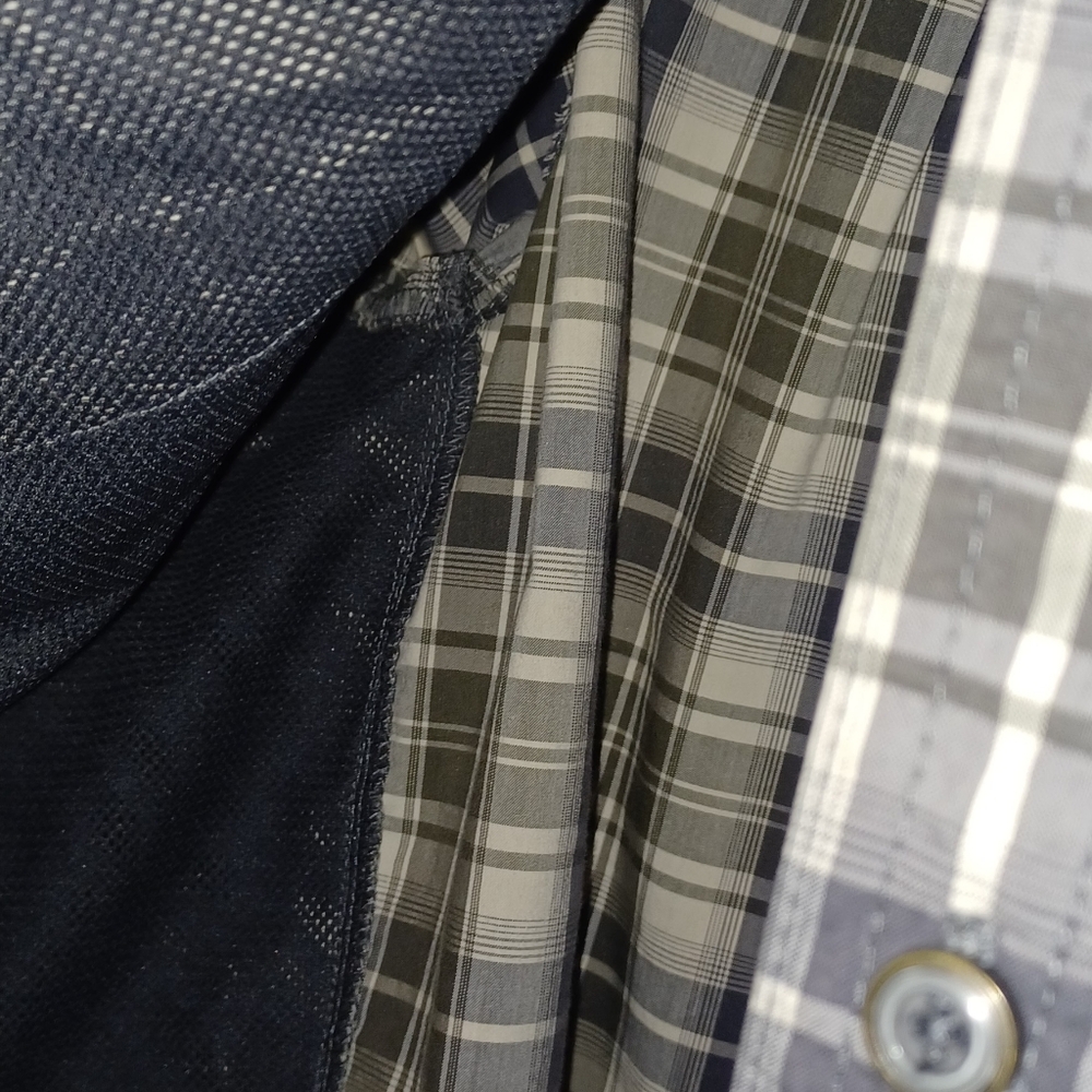 Black Hawk Warrior Wear Men's Plaid Vented Shirt  Size L Snap Buttons - Picture 5 of 11